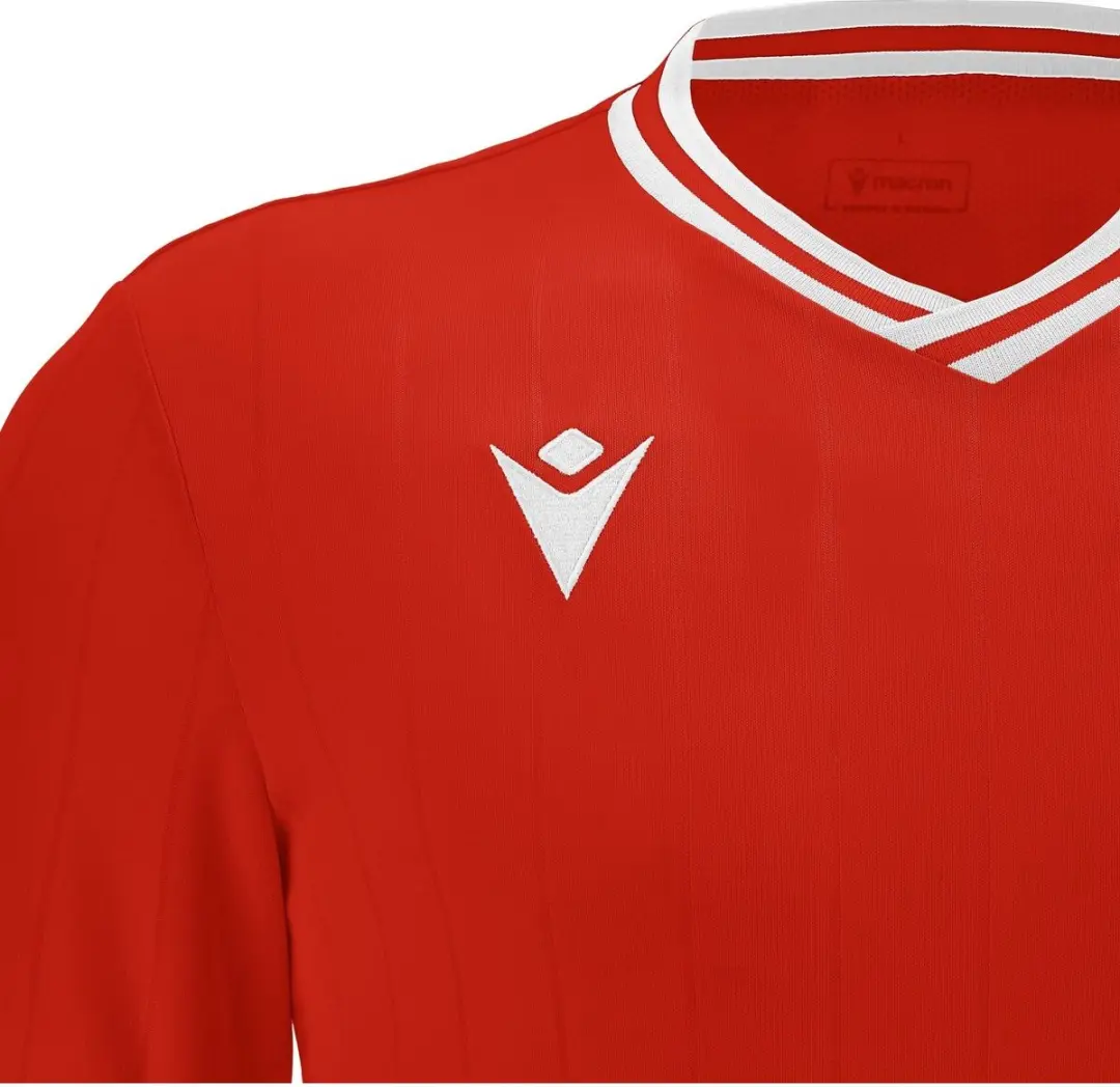 Macron Halley Shirt Heren - M - Rood/Wit