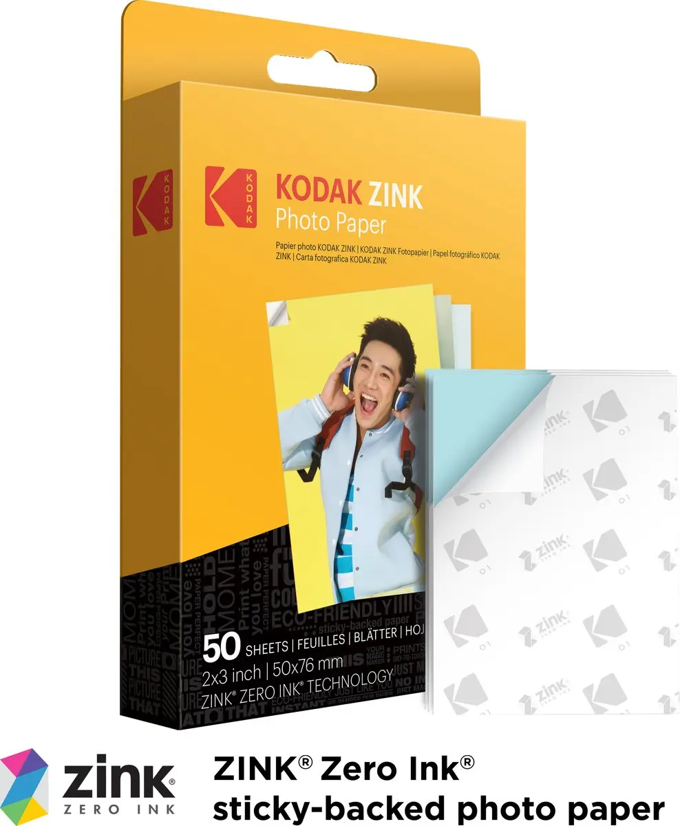 Kodak Zink Papier 2x3 inch - 50 Stuks - White
