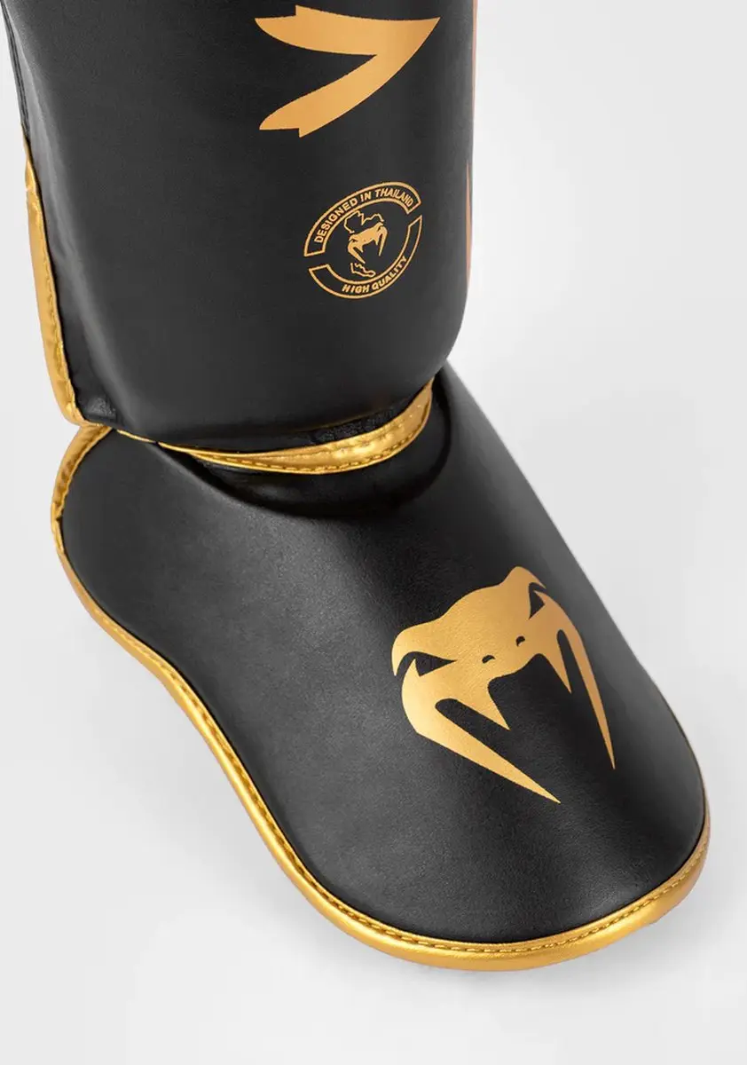 Venum Challenger Scheenbeschermers - Zwart/Goud - Maat L