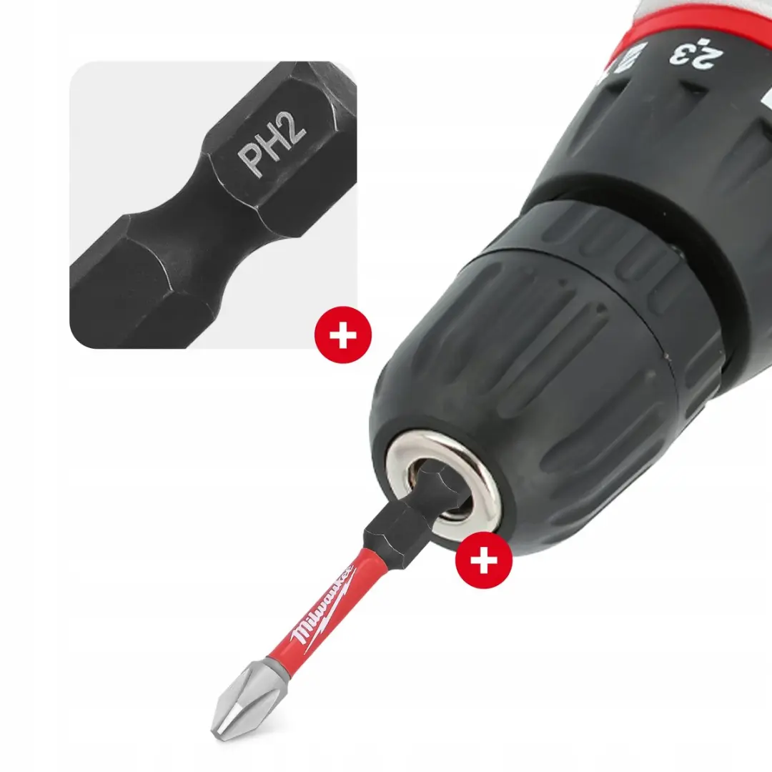 Milwaukee SHOCKWAVE PH2 Impactbits 50mm - 10 Stuks Magnetisch