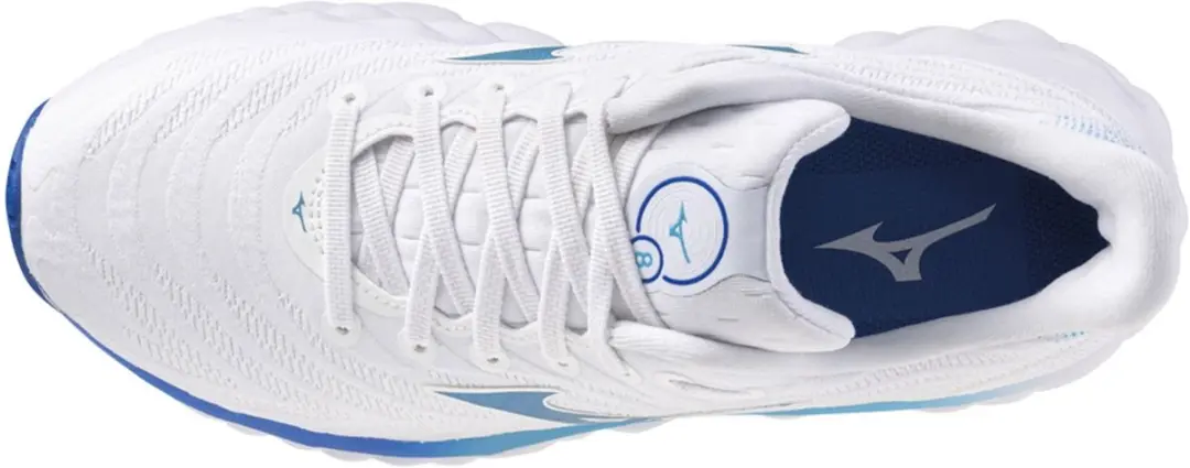 Mizuno Wave Sky 8 Dames Hardloopschoenen 42.5 - Wit/Blauw