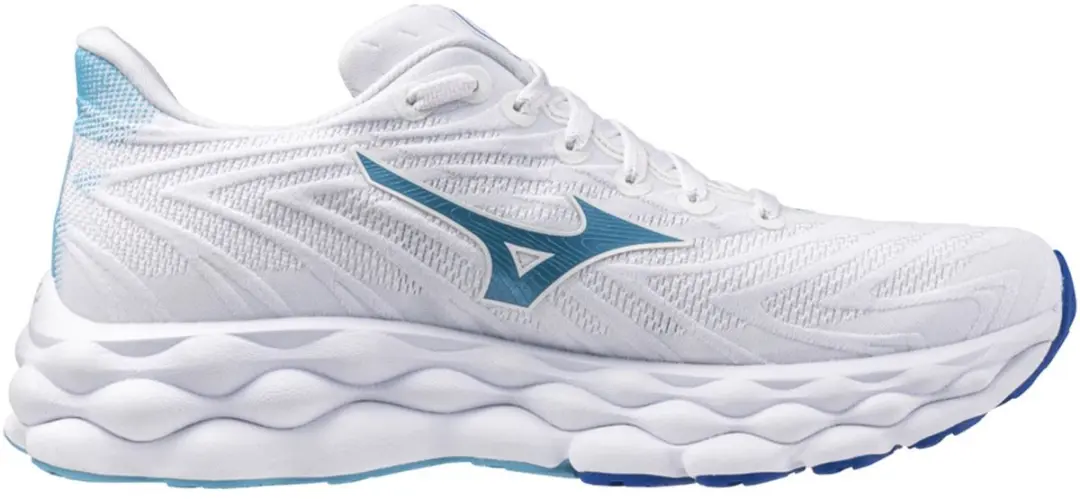 Mizuno Wave Sky 8 Dames Hardloopschoenen 42.5 - Wit/Blauw