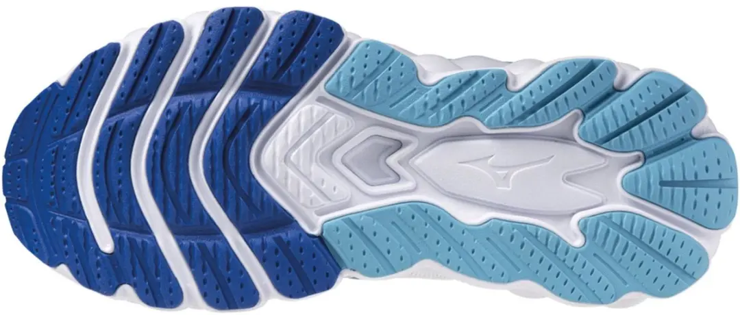 Mizuno Wave Sky 8 Dames Hardloopschoenen 42.5 - Wit/Blauw