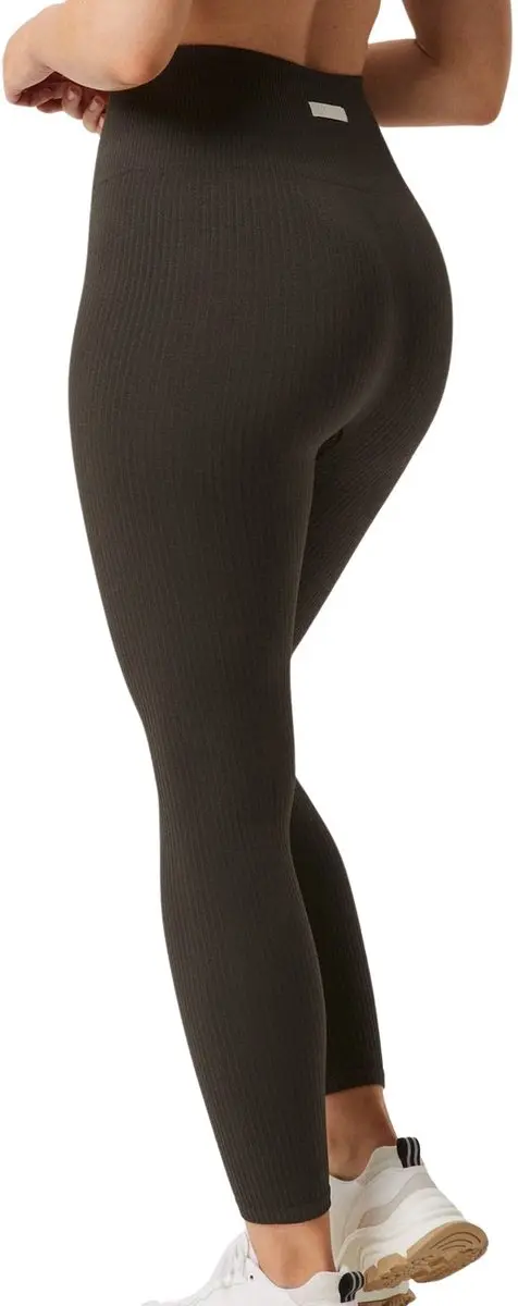 Björn Borg Studio Seamless Ribbed Tight Dames - Maat L - Donkerbruin