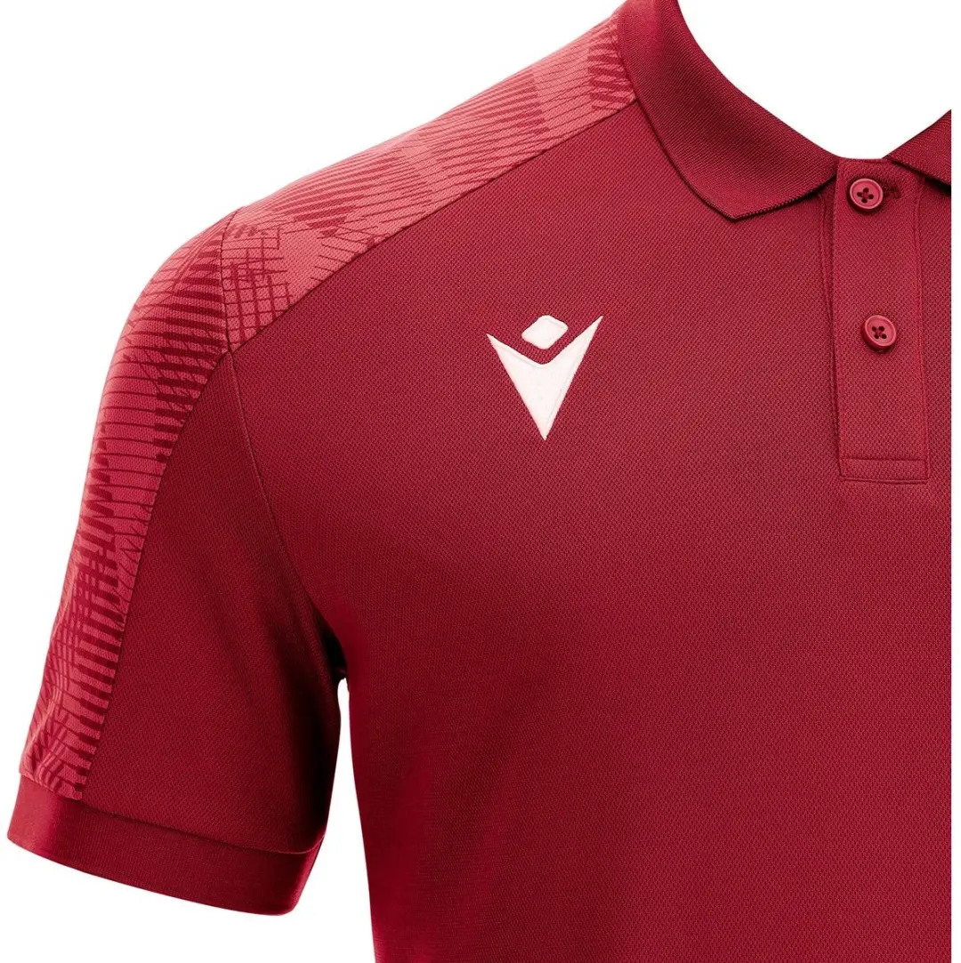 Macron Excellence Rock Polo Kinderen - Rood - Maat 11-12Y