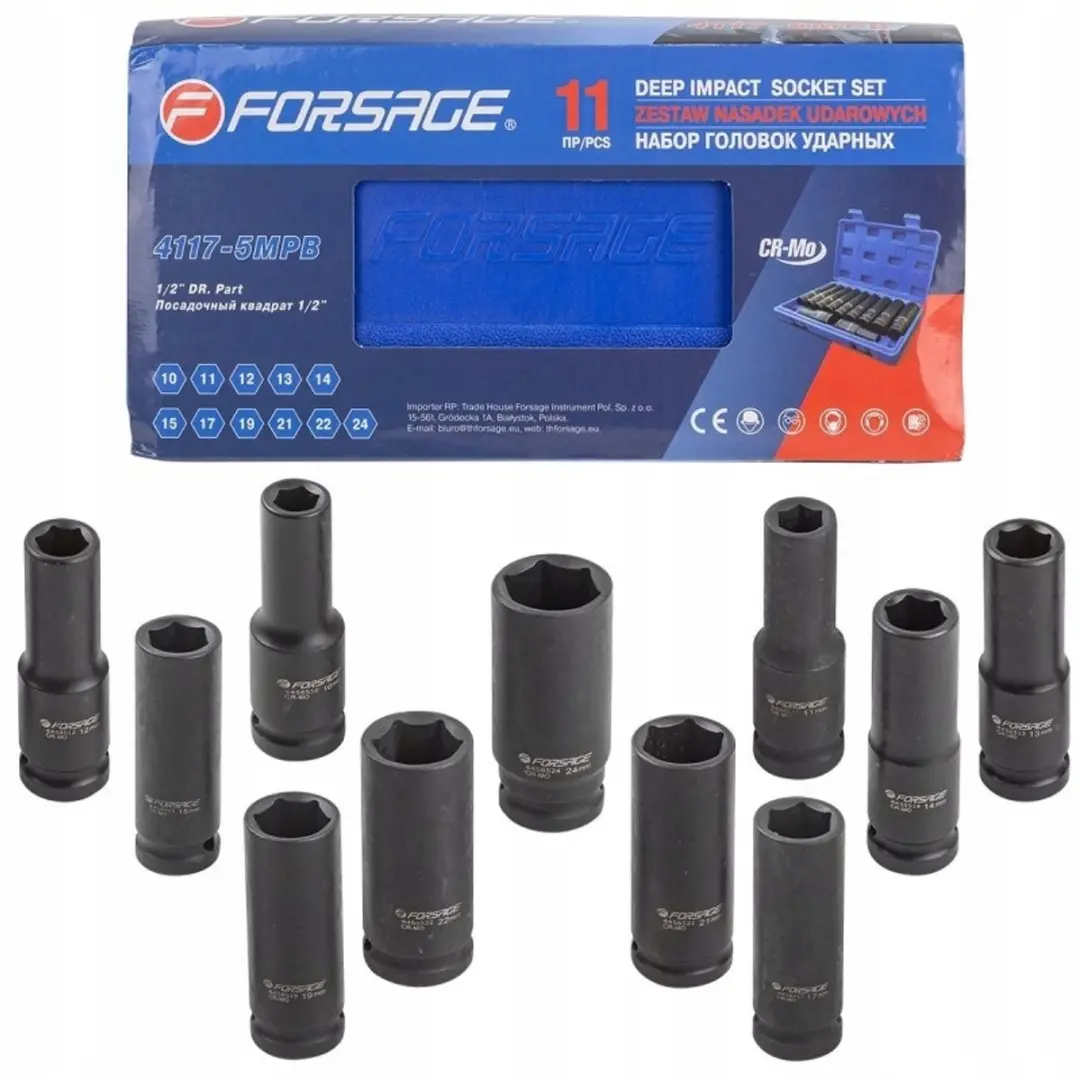 Forsage Hamerset 1/2" 11-delig 10-24mm