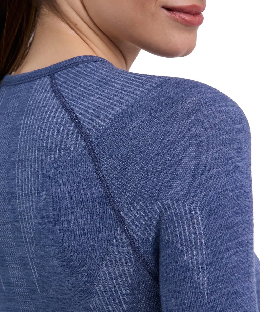 Falke Wool-Tech Longsleeve Dames - L - Blauw