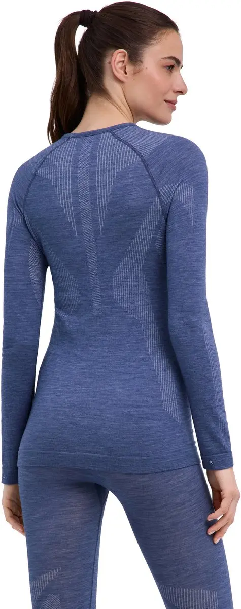 Falke Wool-Tech Longsleeve Dames - L - Blauw