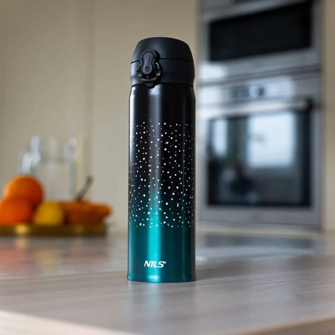 Nils Thermosbeker 450ml - RVS - Zeeblauw
