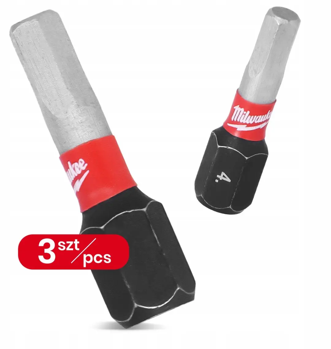 Milwaukee SHOCKWAVE IMPACT DUTY Hex4 Bits 25mm - 3 Stuks