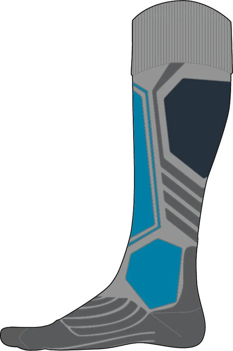 Falke SK1 Skisokken - Dikke wol - Heren - M44/45 - Grijs