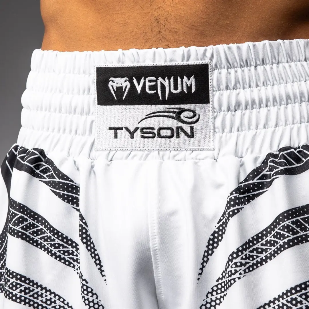 Venum Mike Tyson Tiger Boksbroek - Optisch Wit/Zwart S
