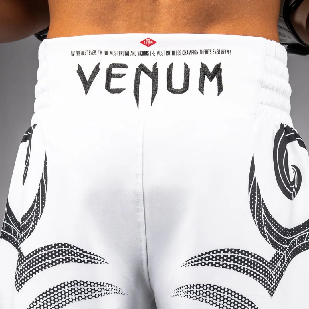 Venum Mike Tyson Tiger Boksbroek - Optisch Wit/Zwart S