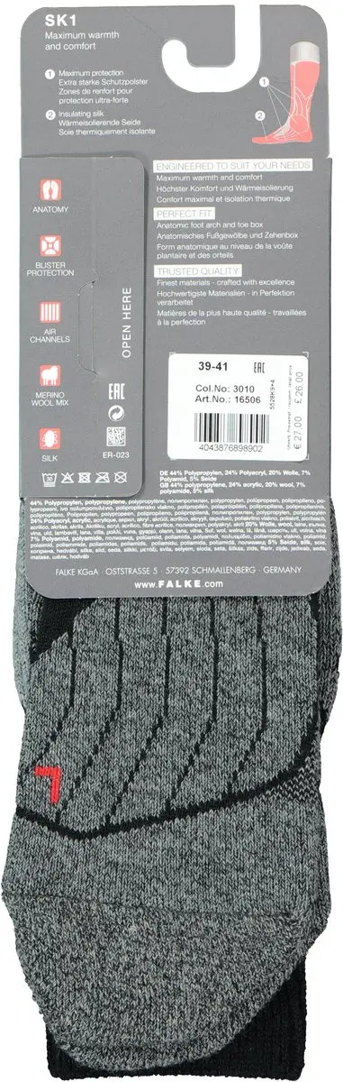 Falke SK1 Skisokken - Dikke wol - Heren - Maat 46-48