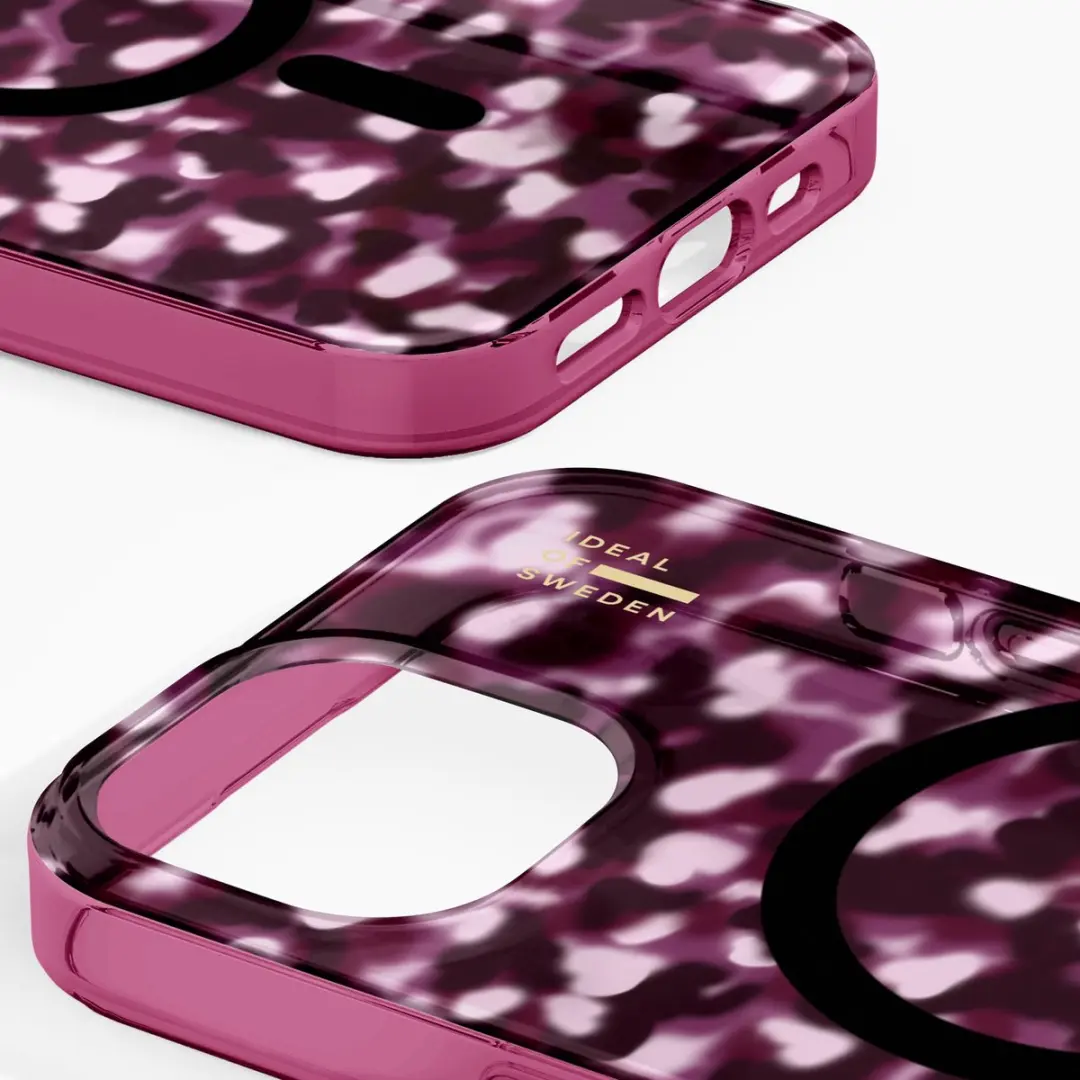 iDeal of Sweden Clear Case iPhone 13/14/15/16e - Cherry Crush - MagSafe