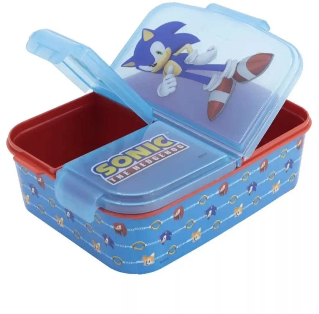 Sonic 3-Vaks Lunchbox - Blauw - afbeelding 2 van 3