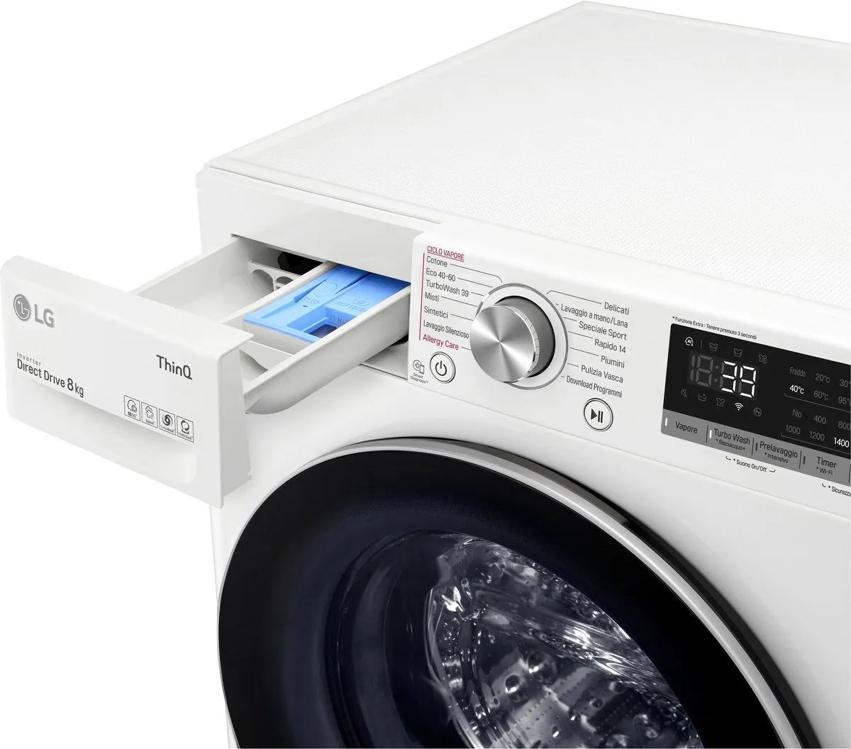 LG F4WV708S1E.ABWQWIS Wasmachine 8 kg 1360 RPM - Wit