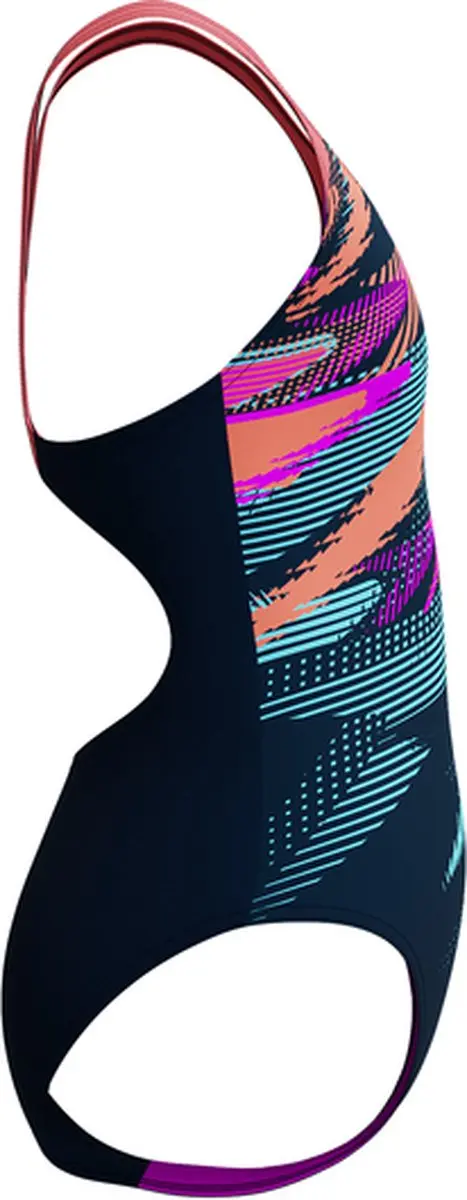 Speedo Digi Placement Splashback Meisjes Sportbadpak - Blauw - afbeelding 2 van 6