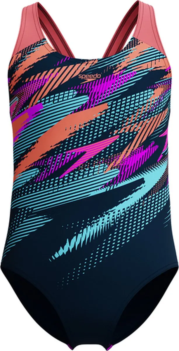 Speedo Digi Placement Splashback Meisjes Sportbadpak