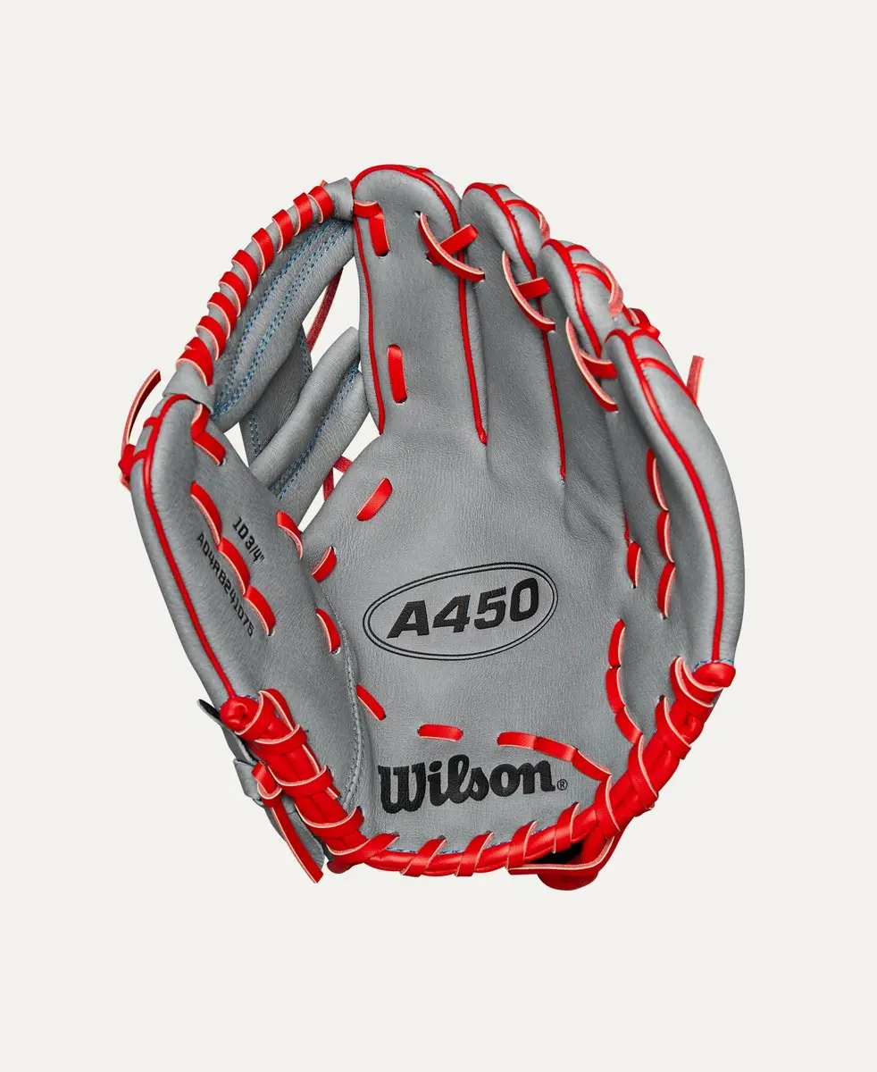 Wilson A450 Honkbalhandschoen 10.75 inch - Grijs/Rood/Blauw