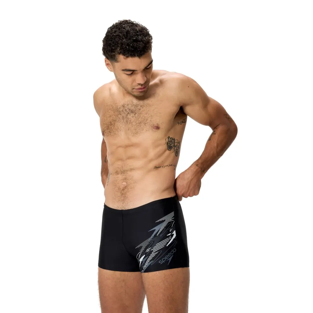 Speedo Medley Logo Aquashort Heren - M - Zwart/Grijs
