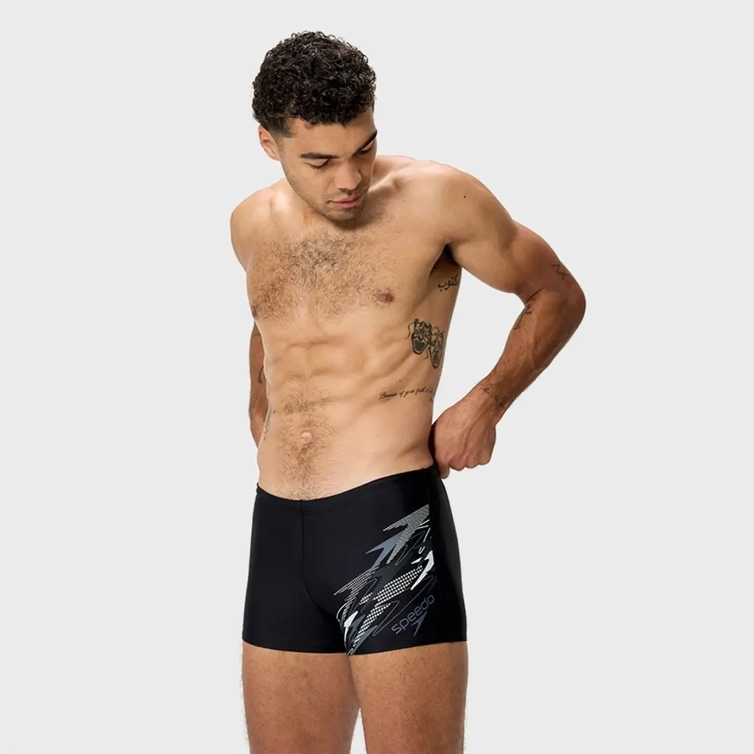 Speedo Medley Logo Aquashort Heren - M - Zwart/Grijs