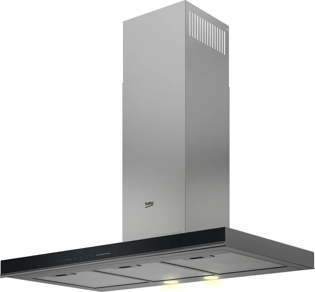 Beko BHCB93640BH Afzuigkap - 645 m³/u - Zwart/roestvrijstaal