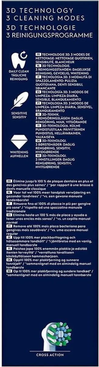 Oral-B Pro 3 3000 Elektrische Tandenborstel - 3D Reiniging - 3 Snelheden - Wit - afbeelding 5 van 6