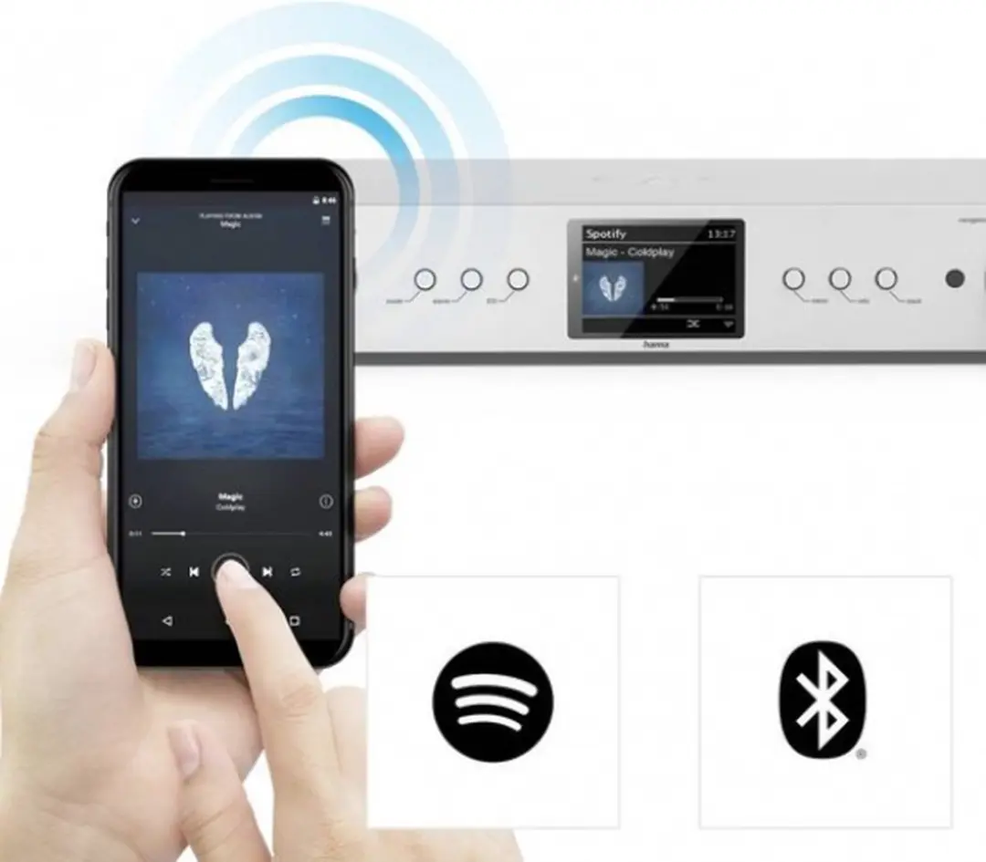 Hama DIT2105SBTX Digitale Radio - DAB+/Internetradio/Bluetooth - 10W - Zilver - afbeelding 5 van 6