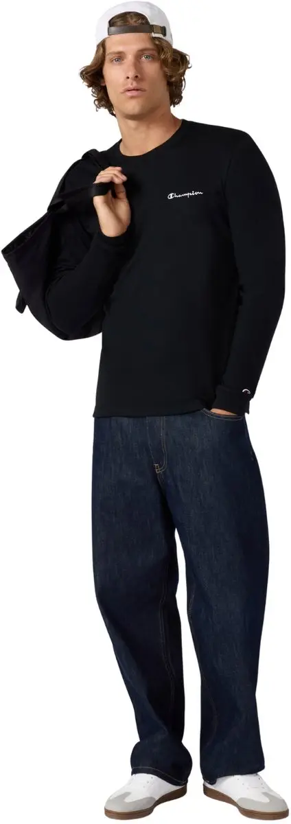 Champion Heren Longsleeve T-shirt - S - Zwart