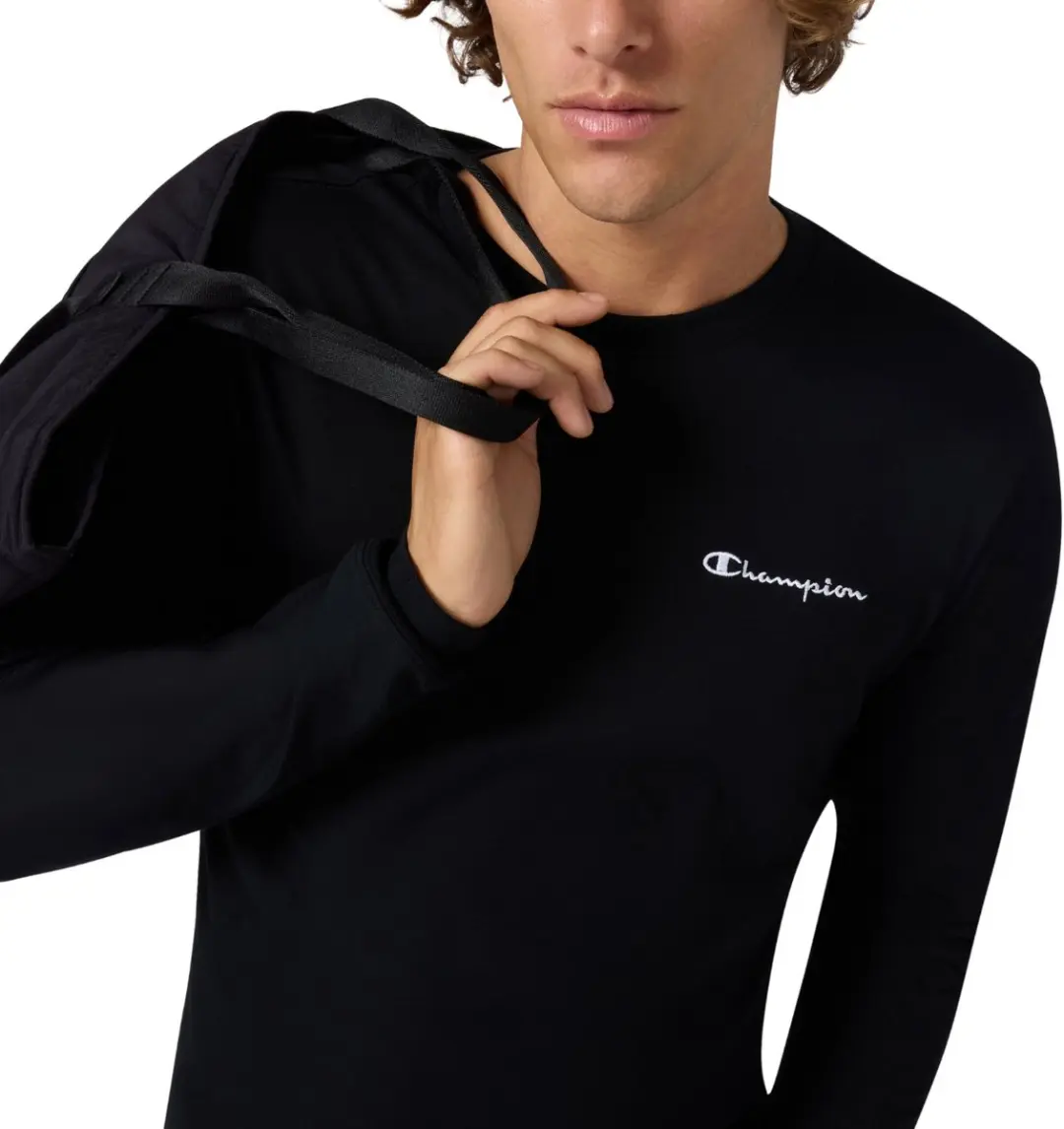Champion Heren Longsleeve T-shirt - S - Zwart