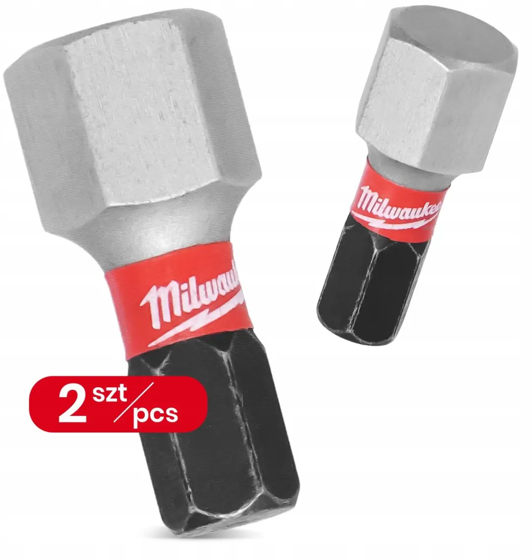 Milwaukee SHOCKWAVE Hex10 25mm Bitschroefbits - 2 Stuks