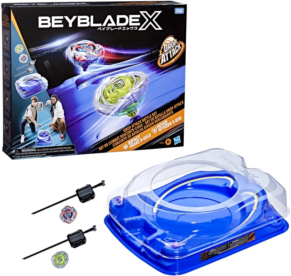 Hasbro Beyblade X Drop Attack Battle-set HASG0842 - Blauw