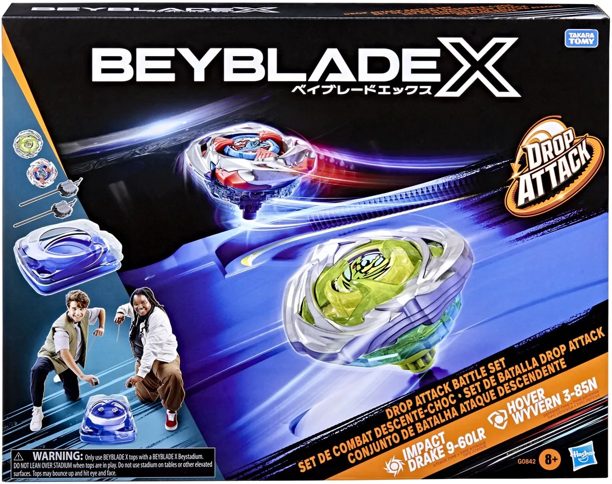 Hasbro Beyblade X Drop Attack Battle-set HASG0842 - Blauw