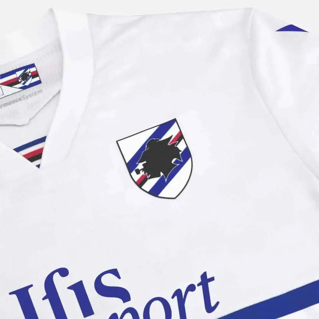 Macron Uc Sampdoria 25/26 T-shirt Wit - S