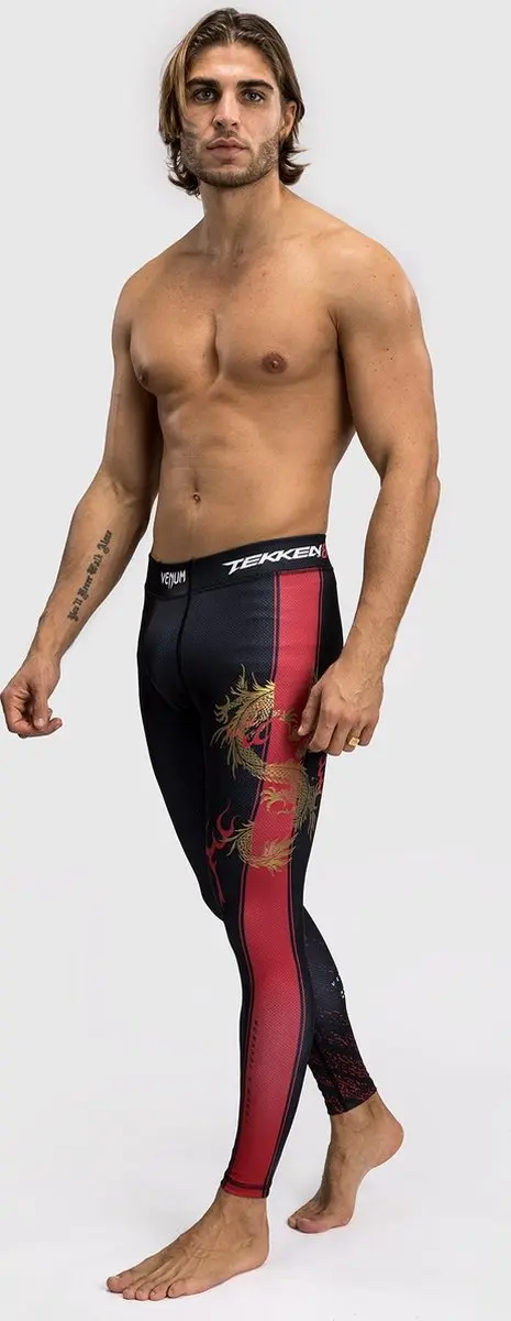 Venum Marshall Law Tekken 8 Sportlegging - XL - Zwart/Rood/Goud