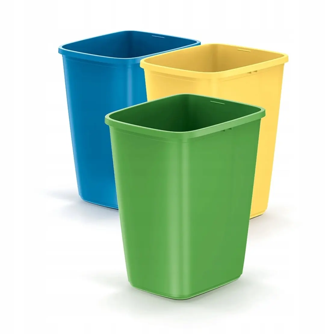 Prosperplast Afvalscheidingsbakken 3x9L Multicolor