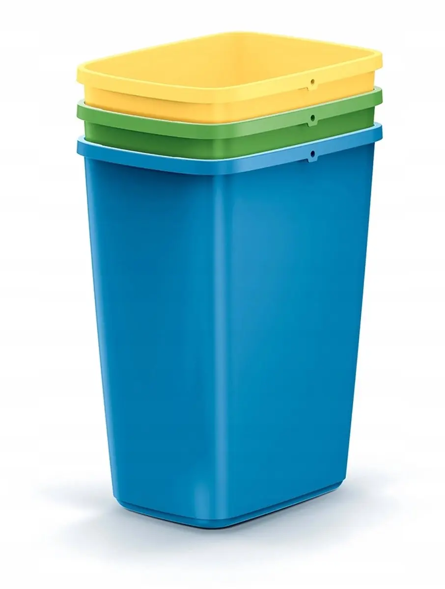Prosperplast Afvalscheidingsbakken 3x9L Multicolor