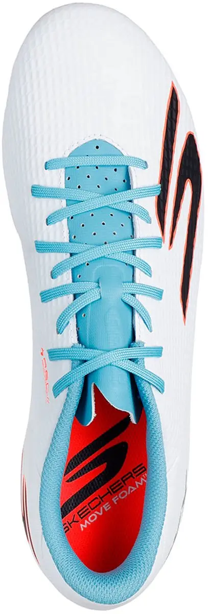 Skechers Academy 252120 Voetbalschoenen - EU 44.5 - Wit/Turquoise/Rosa