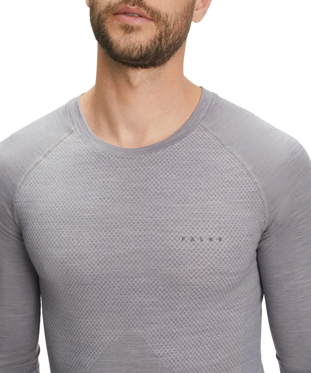 Falke Wool-Tech Light Heren Shirt - L - Grijs
