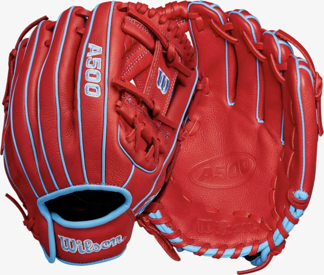 Wilson MLB A500 Honkbalhandschoen - Jeugd 11,5 inch - Rood