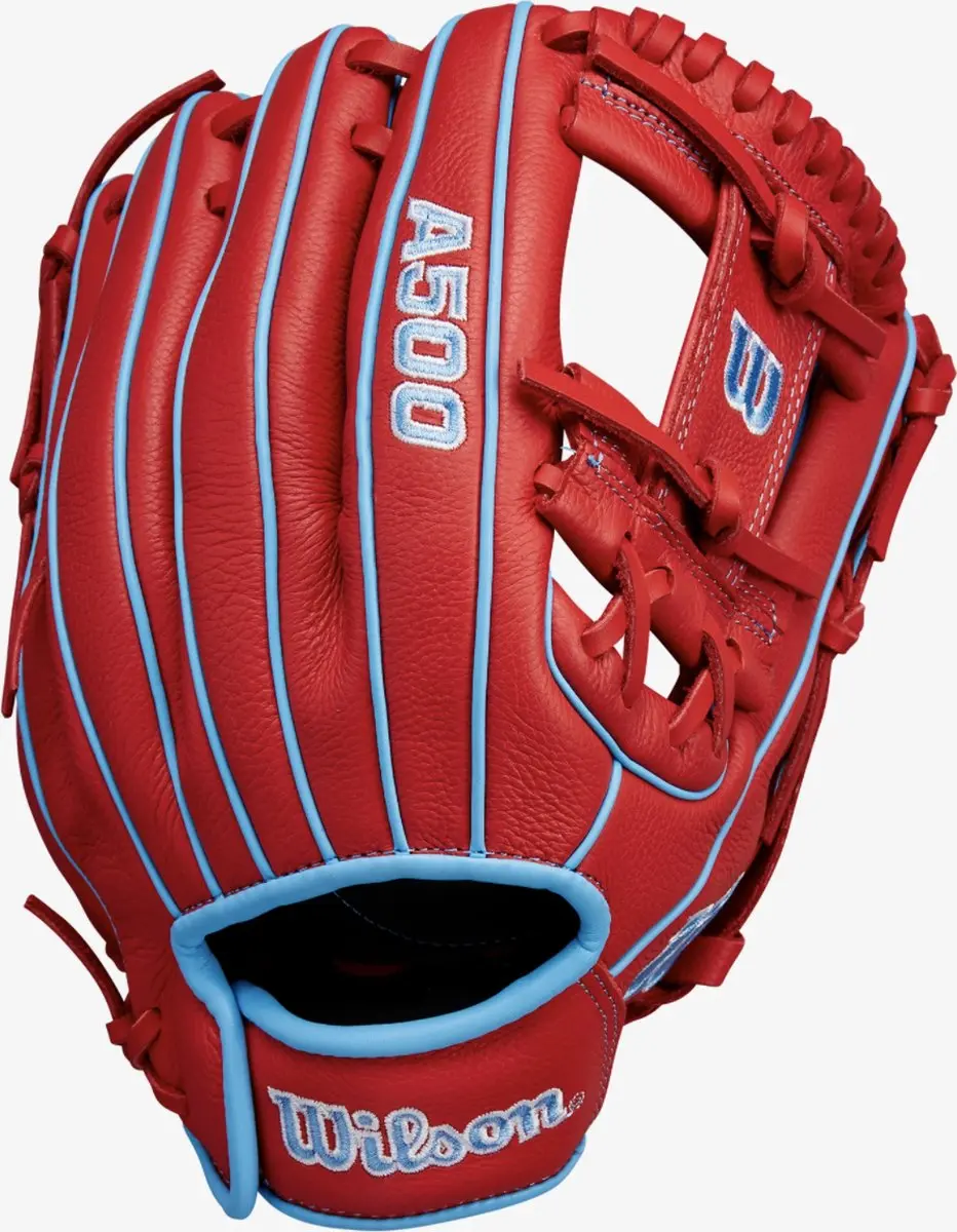 Wilson MLB A500 Honkbalhandschoen - Jeugd 11,5 inch - Rood