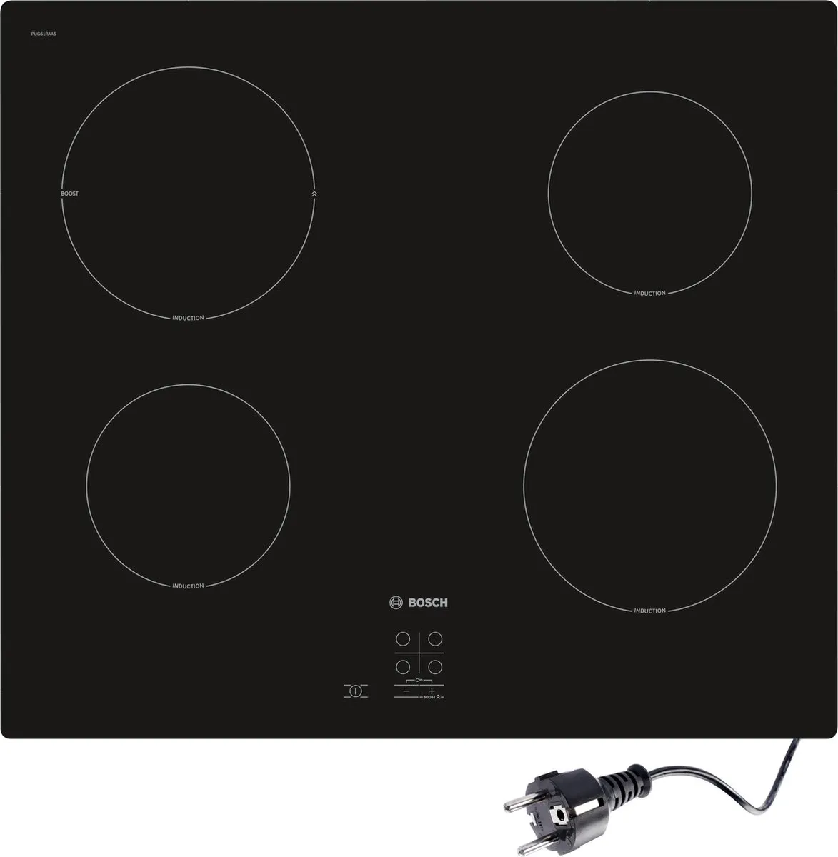 Bosch PUG61RAA5D Inbouw Inductiekookplaat 60cm - Zwart
