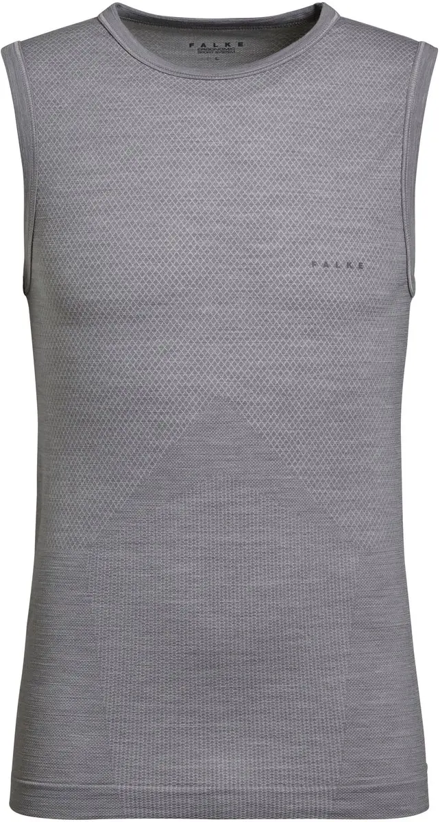 Falke Wool-Tech Light Mouwloos Shirt Heren - L - Grijs