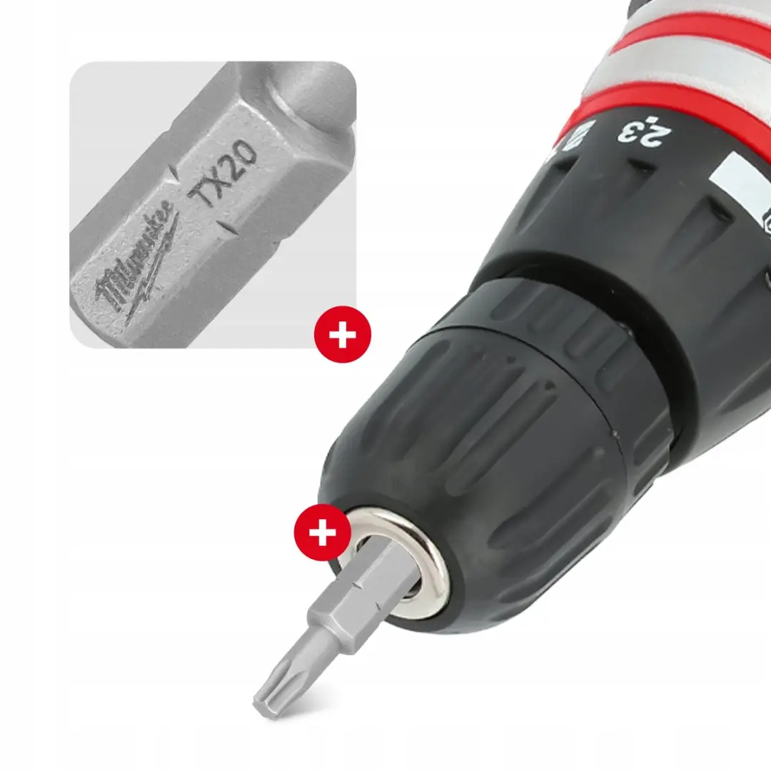 Milwaukee TX20 Torx Bit 25mm Magnetisch - 2 Stuks