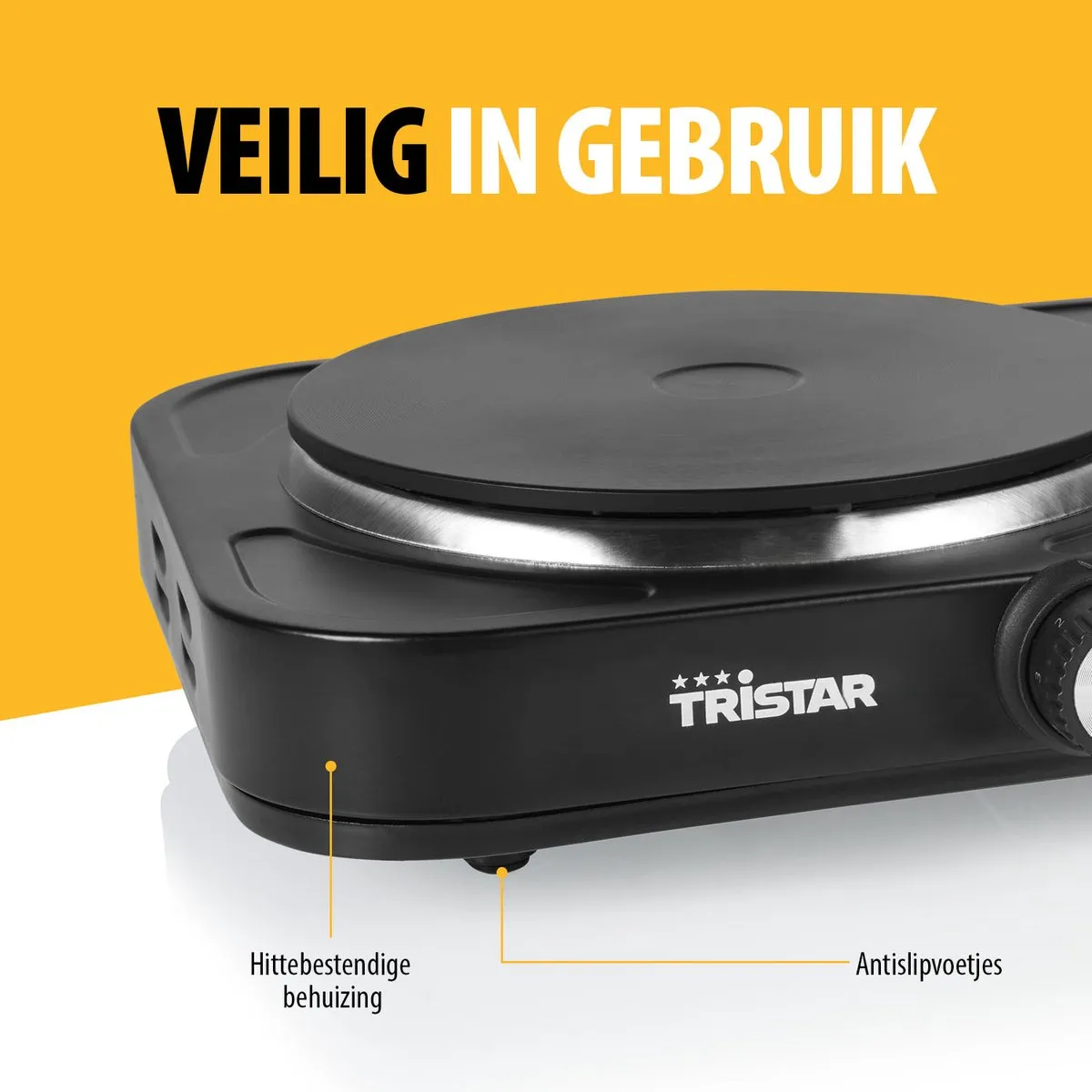 Tristar KP-6152 Elektrische Kookplaat 2500W - Zwart - afbeelding 6 van 6