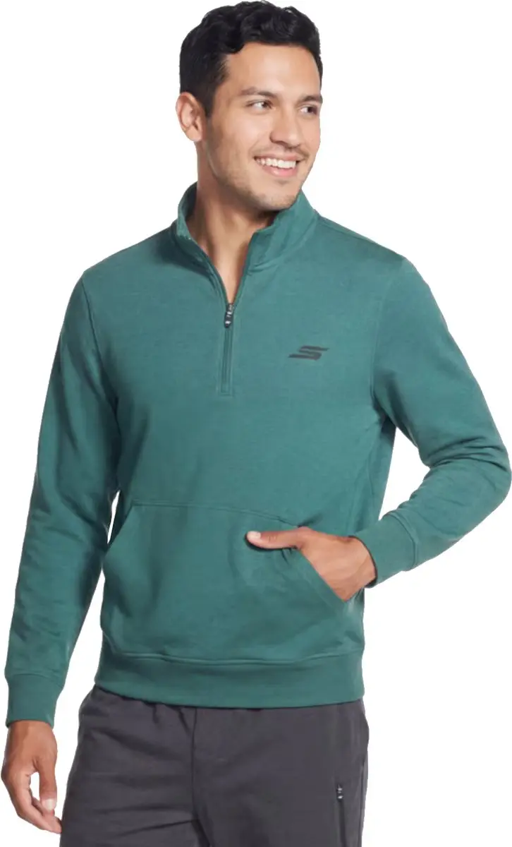 Skechers Weekend Easy Zip Heren Sweatshirt - XL - Groen
