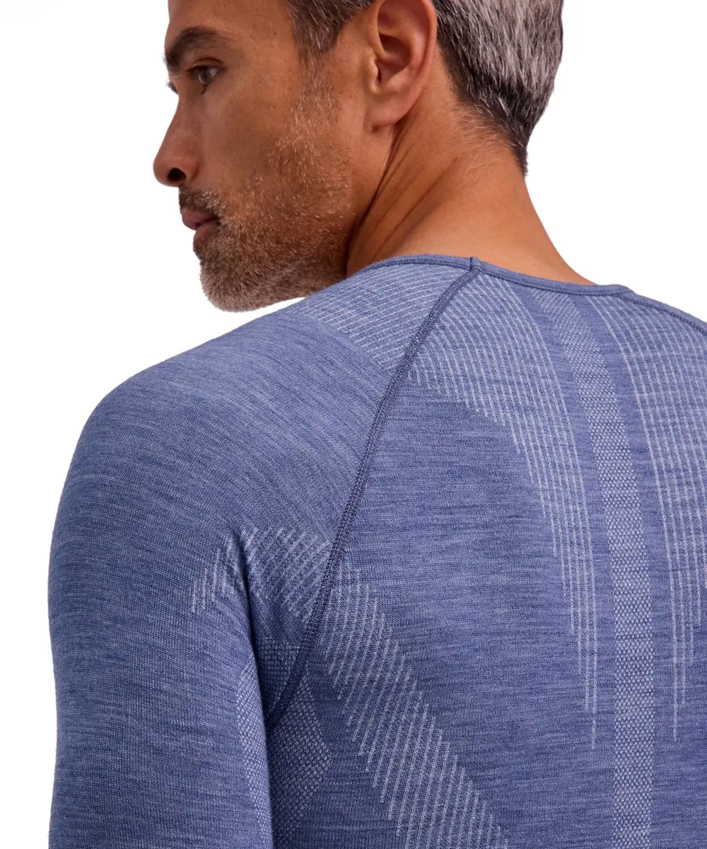 Falke Wool-Tech Longsleeve - Heren - S - Blauw