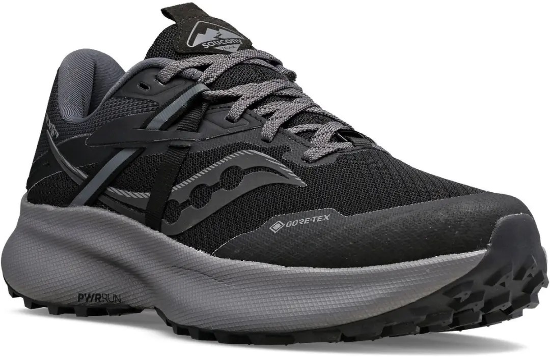 Saucony Ride 15 GTX Trailrunning Schoenen Dames 42.5 - Zwart/donkergrijs
