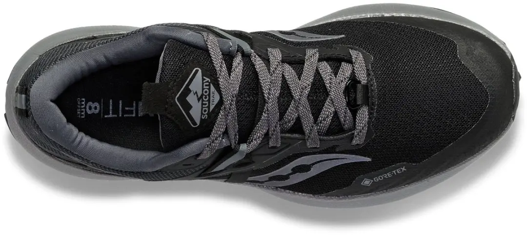 Saucony Ride 15 GTX Trailrunning Schoenen Dames 42.5 - Zwart/donkergrijs